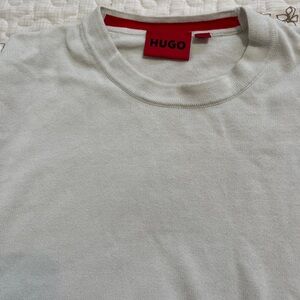 HUGO Light Gray Crewneck Top